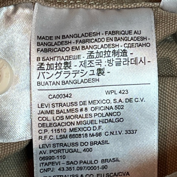 Levis  Long Sleeve Work Shirt Men's Size XL Tan Khaki Utility Shacket - Picture 11 of 12